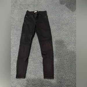 TOPSHOP black high rise skinny jeans